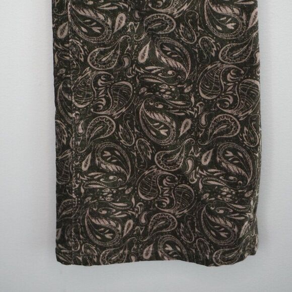 New AG The Quinne Crop High Rise Kick Flare Velvet Pant in Gallant Paisley sz 23 - Picture 9 of 15